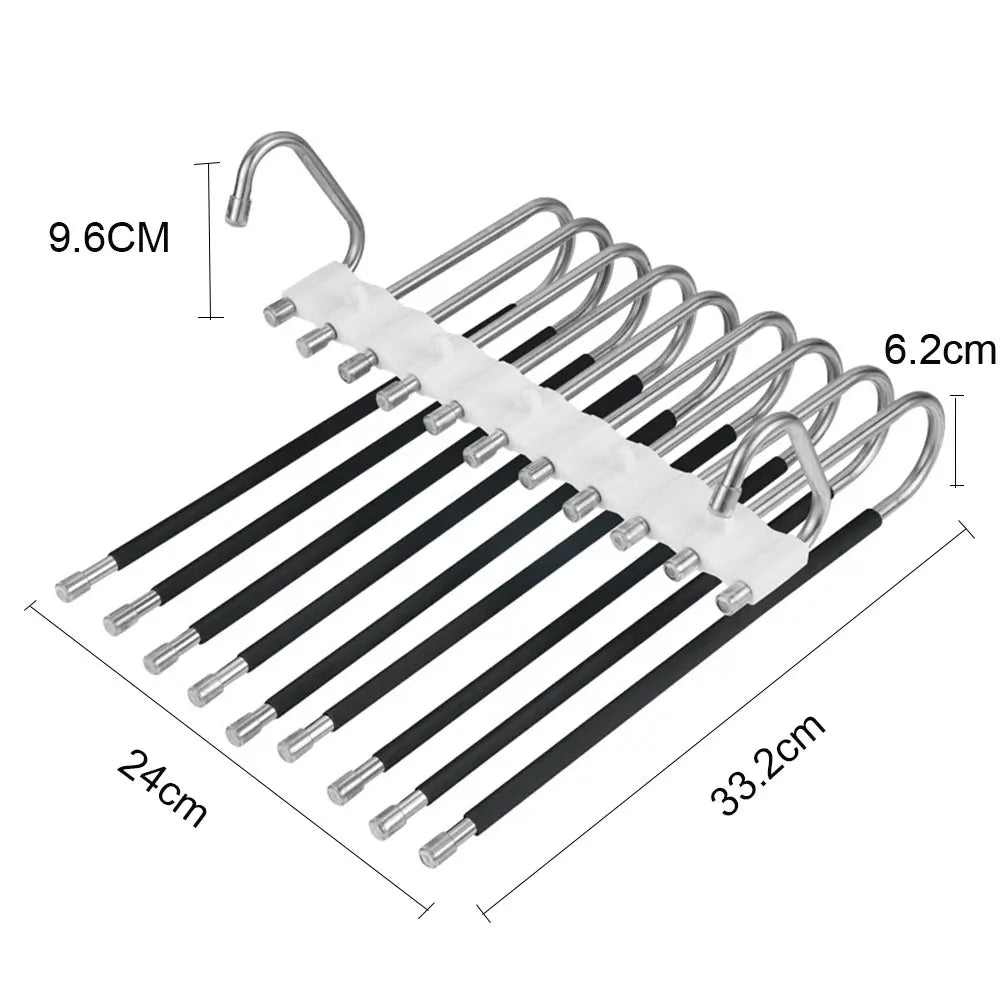 Stainless Steel 9-in-1 Closet Organizer Rack