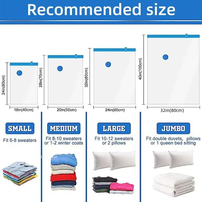 Vacuum Sealing Bags - Compress & Organize Clothes & Bedding